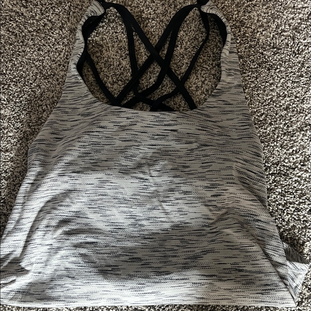 lululemon athletica Gray and Black Tank Top